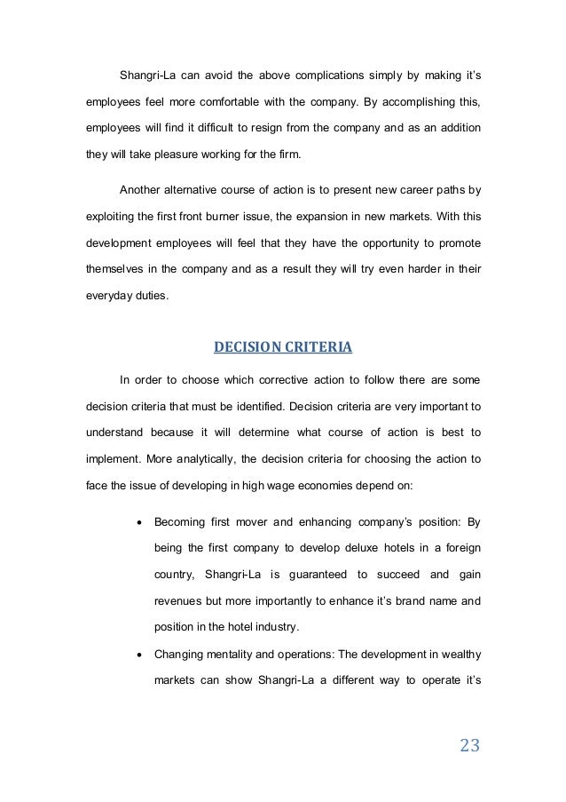 pestle analysis for mergers corporate level strategy shangri la